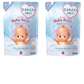 Kewpie Full Body Baby Soap (Foam Type), Refill, 11.8 fl oz (350 ml) x 2 Sets
