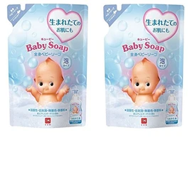 Kewpie Full Body Baby Soap (Foam Type), Refill, 11.8 fl oz (350 ml) x 2 Sets