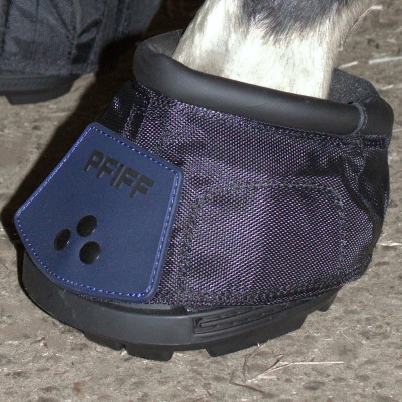 PFIFF 102855 Horse Hoof Boot Treatment Shoe, 1 Piece, Black/Blue,