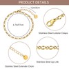 UMAOKANG 10PCS Lip Chains Bracelet for Jewelry Making Gold Plated