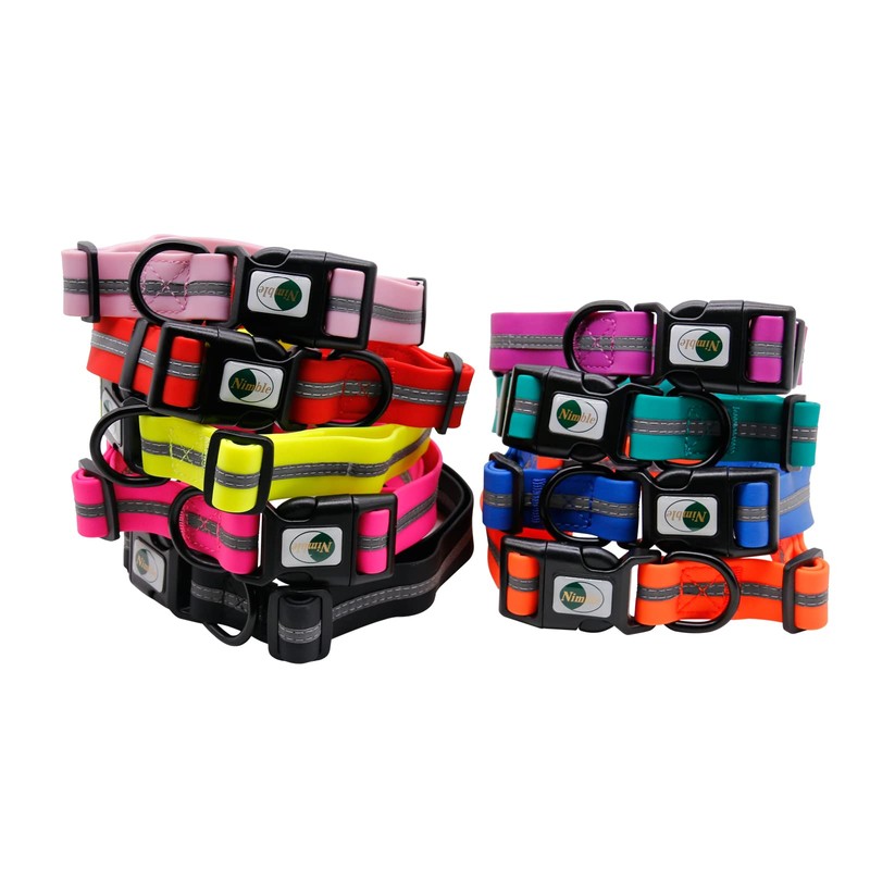 NIMBLE Dog Collar Waterproof Pet Collars Anti-Odor Durable Adjustable PVC