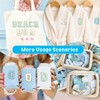 Self Adhesive Chenille Letters Patches 104PCS Blue Stick on Letter