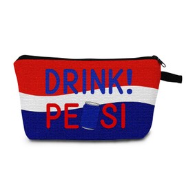 MoCaliduccious Soda Pop Print Makeup Bag Retro Beverage & Can Design Cosmetic Bag Retro Drink Makeup Bag Gift for Birthdays Xmas Retro Enthusiasts Pop Art Cosmetic Organizer