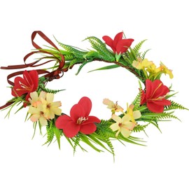 Hawaiian Flower Crown Flower Headband Tropical Floral Crown Headpiece