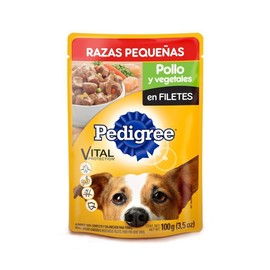 Pedigree Alimento Húmedo Perro Adulto Raza Pequeña Pollo y Vegetales 100g