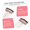 BIUDECO 6pcs Hair Tinsel Extensions Clips Sparkling Glitter Hair Accessories