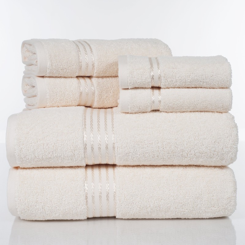 Bedford Home 100% Cotton Hotel 6 Piece Towel Set -