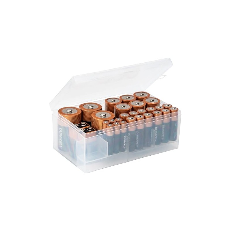 Dial Industries Battery Storage Organizer Case, 12 AAA, 12 AA,