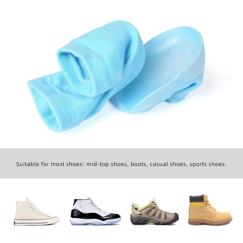 Heel Socks Gel Height Increase Insole Height Elevator Heel Lift
