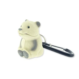 Sun Company WildLight Animal Carabiner Flashlight | Mini Animal Keychain Flash Lights | for Kids, Nurses, Camping (Polar Bear)