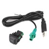 Stereo USB Cable Adapter Switch Button for CD Player Radio