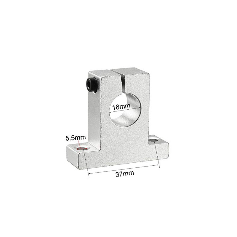 sourcing map 4PCS SK16 Aluminum Linear Motion Rail Clamping Rod