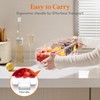 Lifewit Ice Chilled Condiment Caddy with 4 Containers(2.5 cup), Condiment