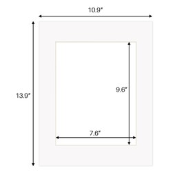 ZBEIVAN 11x14 White Picture Mats with Core Bevel Cut Frame Mattes for 8x10 Pictures - Pack of 12