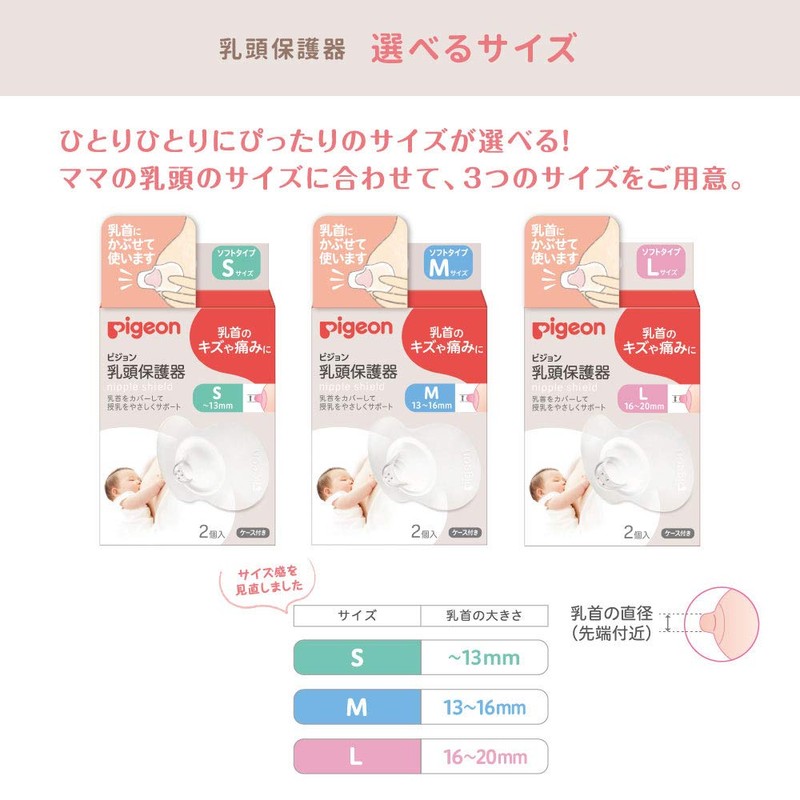 Pigeon Pigeon Nipple Protector Soft Type 1022792 S 2-Pack