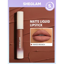 SHEGLAM Matte Allure Liquid Lipstick Long Lasting High Pigment Lipstick Nourishing Sunflower Oil Reduce Lip Care-Naked Brunch