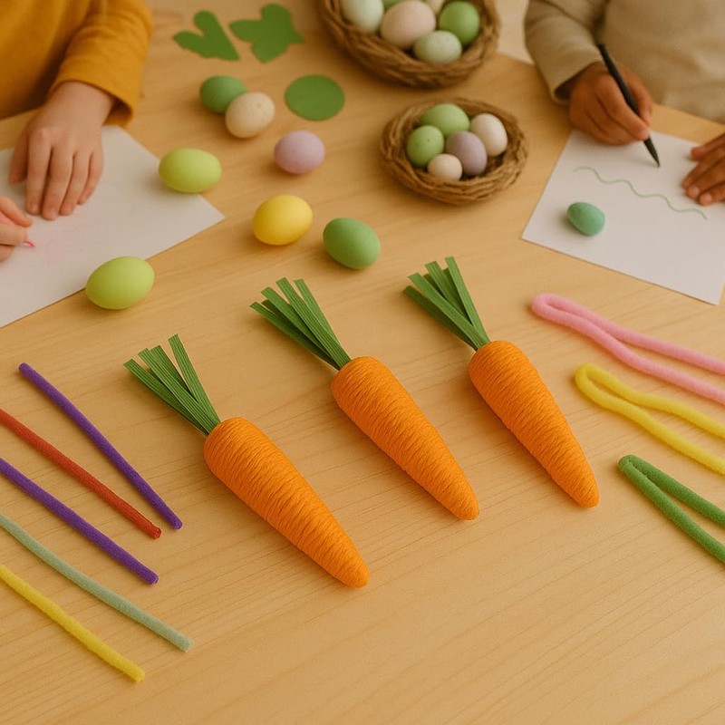 PMS Set of 3 Hanging Carrot Decorations – 12cm Easter