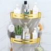 maifey Bathroom Corner Shelves No Drilling,Rust proof Space Aluminum Triangle