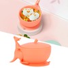 Cute Silicone Baby Feeding Bowl Spoon Set with Suction Base