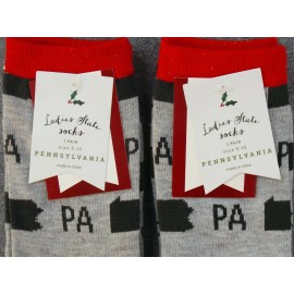 Ladies 2 Pairs of Ladies Pennsylvania State Socks, Great Christmas Gift | Size 5-10 NEW