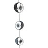 80-Inch Metal Rain Chain with 6 Celestial Crescent Moon &