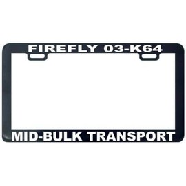 Firefly 03-K64 Mid-Bulk Transport License Plate Frame Holder