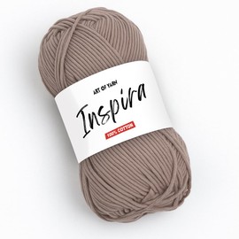 Art of Yarn 100% Cotton Mercerized Yarn Fine, Soft, Fino 2 for Crochet, Knitting, Baby Blankets, and Crafts 50g (1.76 oz), 185 yds, Perfect for Amigurumi Knitting (99234, Inspira-Pack 1)