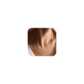 ZHESHY Gold Silver 925 Chain Women's 14K Gold-Plated Chain Necklace Silver Chain 925 Without Pendant Glittering Snake Chain Singapore Chain Anchor Chain Beads Adjustable Choker Gold Chain Jewellery