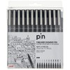UNI PIN FINELINER DRAWING PEN SET 12 BLACK