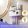 Toothbrush Holders for Bathrooms, Toothbrush Holder Wall Mounted with Toothpaste