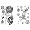 2 Sheets Temporary Feather Tattoo Mandala Tattoo Underboob Tattoo Fake