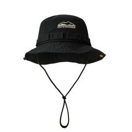 Karsaer G0080 Safari Hat, Men's Hat, Spring, Summer, Autumn, 2-Way Adventure Hat, Sun Hat, UV Hat, Foldable, Includes Chin Strap, UV Protection, Cowboy Hat, Unisex, Fishing, Mountain Climbing, Hiking,