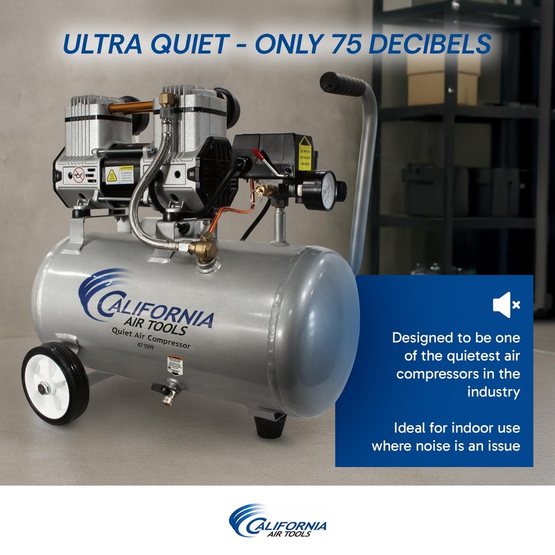 California Air Tools CAT-4710W 1.0 HP Quiet, Oil-Free Air Compressor