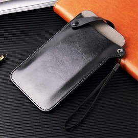 DFV mobile - Holder Ultra Lightweight Belt Case with Snap Fastener for myPhone Q-Smart Black Edition - Black