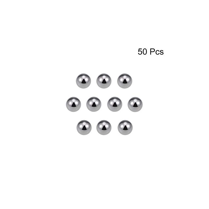 sourcing map Pack of 50 Bearing Balls, Carbon Steel, Precision