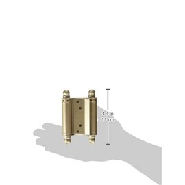 Lock 11BR Juego de bisagras doble acción latón brillante 3", 2 piezas