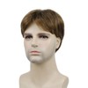 Lydell Short Straight Synthetic Wigs with Bangs for Men Light