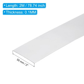 PATIKIL 2in x 78.7in Aluminum Flashing, 1pcs Aluminum Flashing Roll Roofing Aluminum Sheet Metal Strip Sheet Roll 0.1mm Shim for Roofs Gutters Door Window Machinery Repair Craft DIY