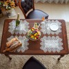 ARTABLE Lace Doily Placemats Round Lace Place Doilies Embroidered Flower
