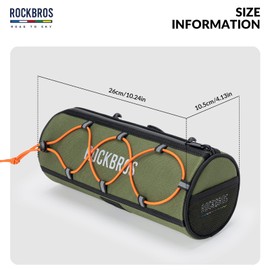 ROCKBROS Road-to-Sky Bicycle Handlebar Bag Front Bag for Bikes Waterproof Reflective Large Capacity Modern 5 Colors Bicycle Frame Bag for MTB Road Bike City Bike 1.5L
