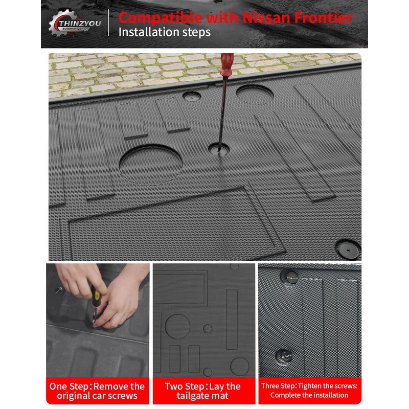 Thinzyou Tailgate Mat Compatible with 2022 2023 2024 Nissan Frontier