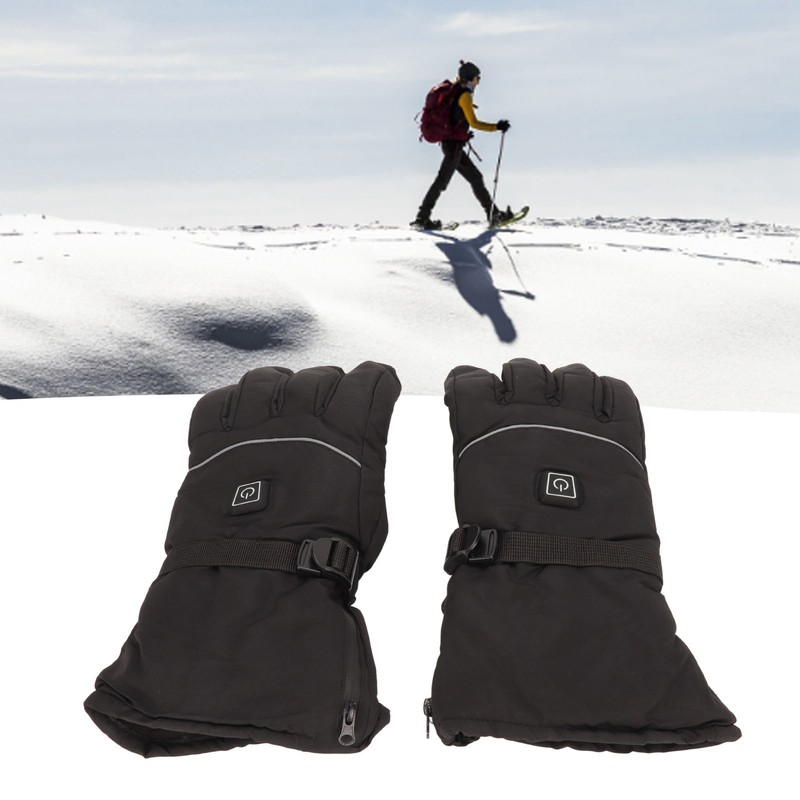 Electric Heated Gloves 3 Temperature Gears Windproof Double Side Heating