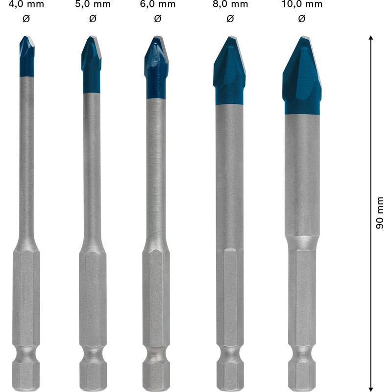 Bosch Professional 3-Piece Expert HEX-9 Drill Bit Set in Mini