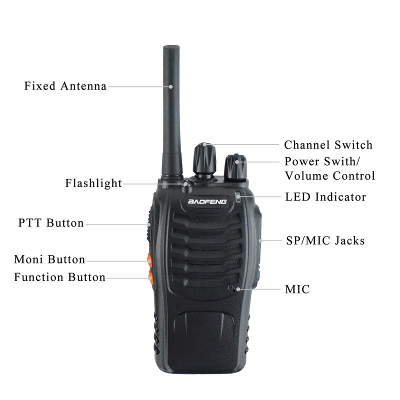 BAOFENG BF-88A Walkie Talkies 6 Way Charger Bulk FRS Radio