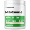 Bucked Up- LGlutamina (5000mg), Esenciales (50 Porciones, 250 Gramos)