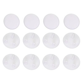 Yesmin 12 Pcs Plug Socket Cover,UK Safety Socket Cover,Power Socket Protector Socket Cap,for Children's Home and School Safety-White