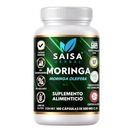 Moringa Orgánica 100 Pura bolsa con 100 cápsulas                                                                                                      