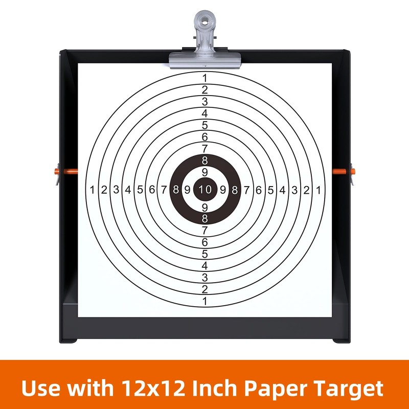 Atflbox Bullet Trap Box Target with 12''x12'' Splatter Bullseye Paper