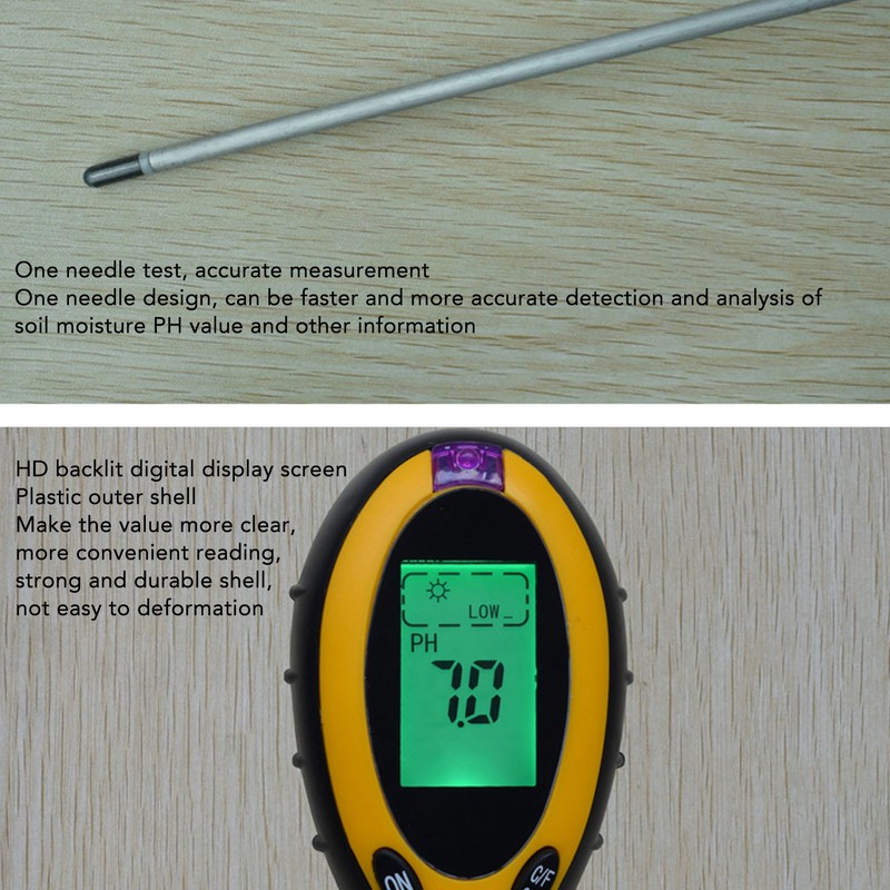 4 in 1 Soil Meter High Accuracy Professional Single Pin