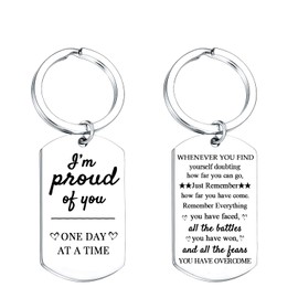 Nfyxcaz Sober Keychain AA Sobriety Gifts For Men Women Inspirational Keyring AA Recovery Gifts Alcohol Addiction Recovery Gifts